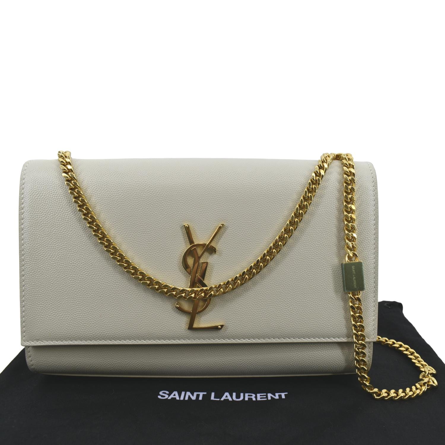 Saint Laurent Pale Gold Leather Small Monogram Kate Shoulder Bag Saint  Laurent Paris