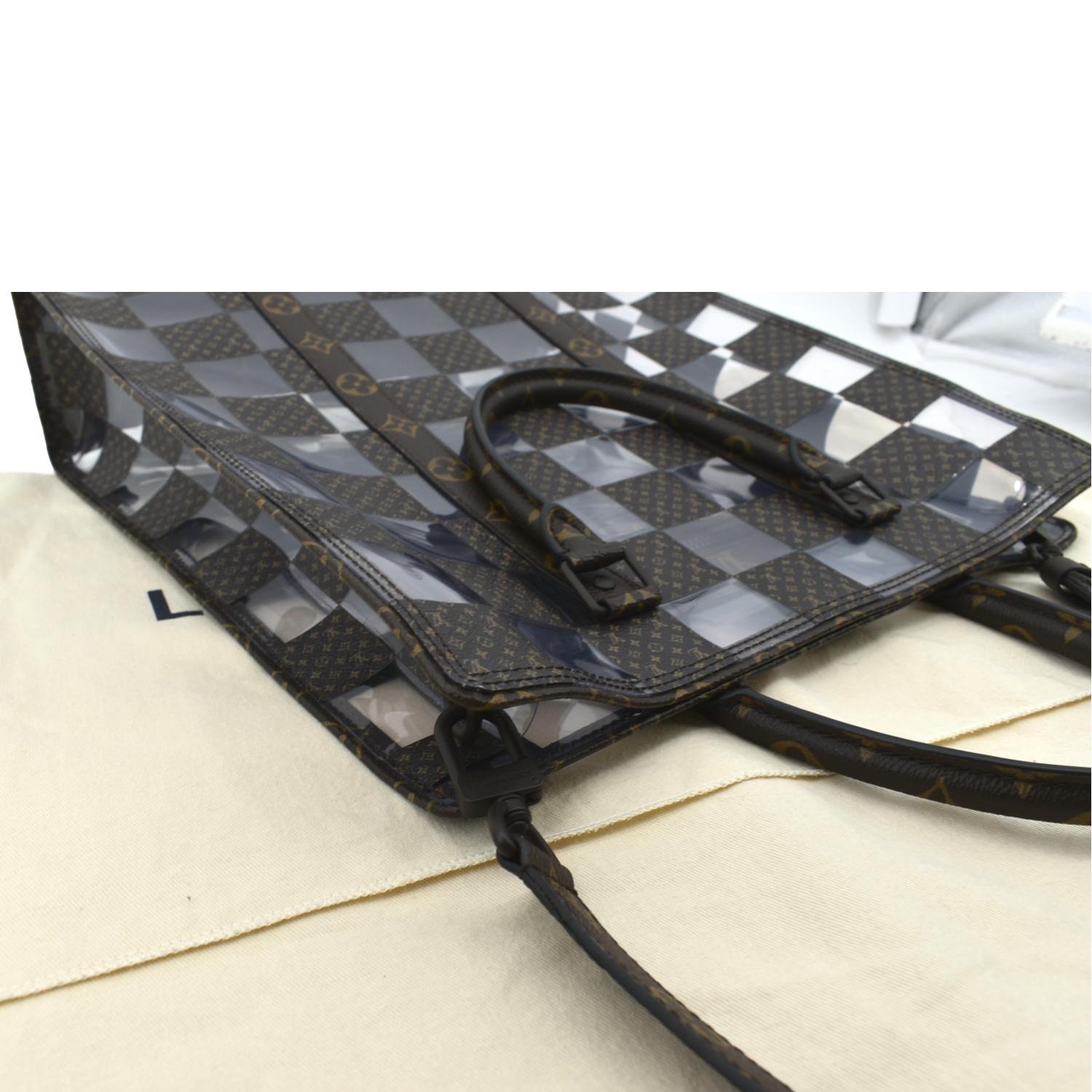 Louis Vuitton Standing Pouch Monogram Chess Coated Canvas and PVC Brown