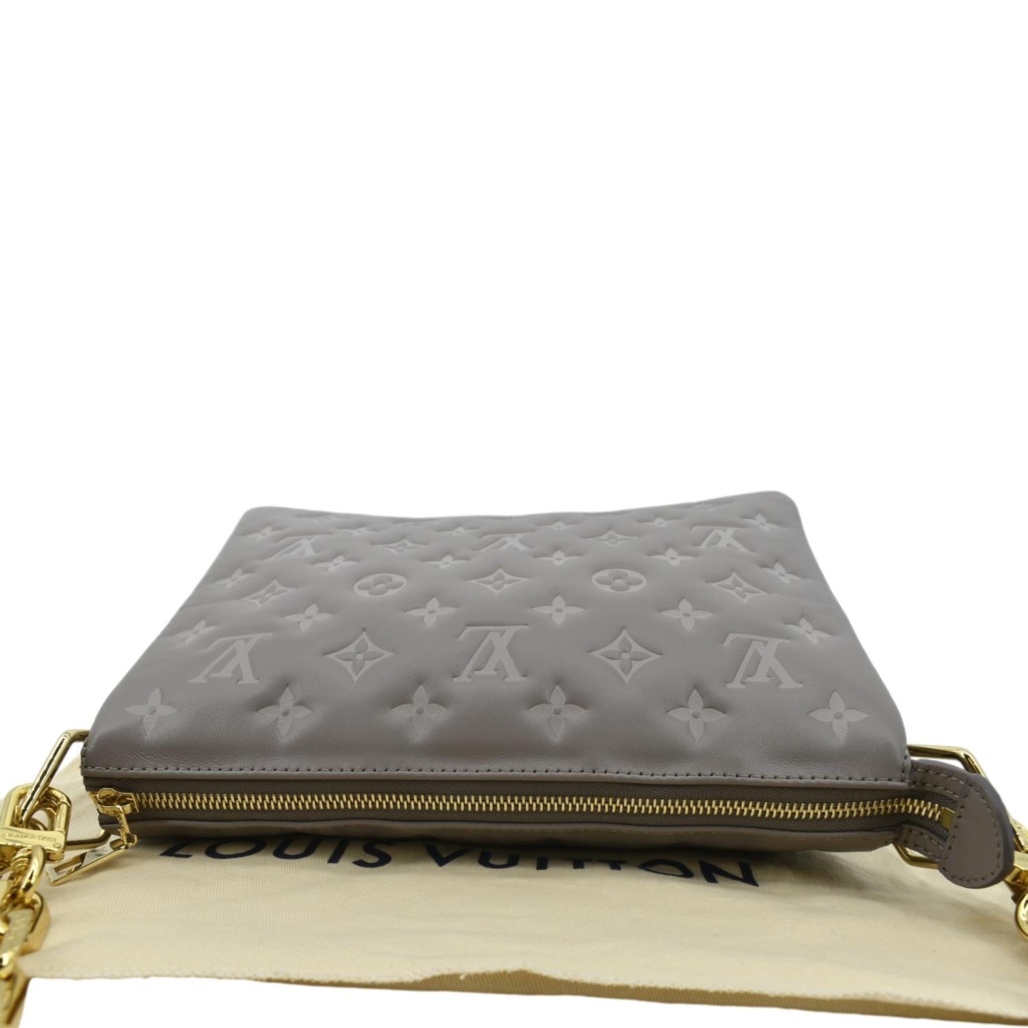 Louis Vuitton Silver Monogram Embossed Puffy Lambskin Coussin PM - Purchase  in 2023