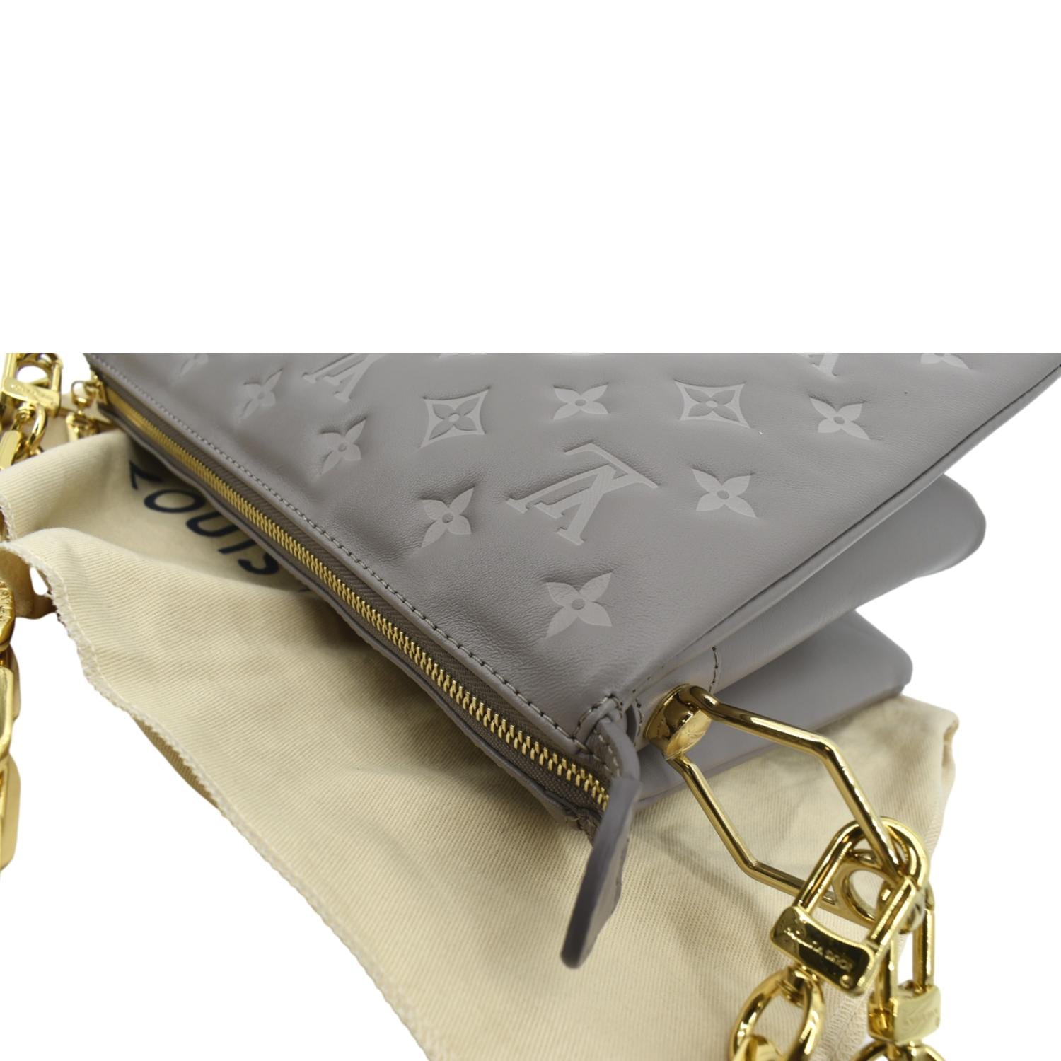 Louis Vuitton Coussin PM Handbag Monogram Embossed Puffy Lambskin