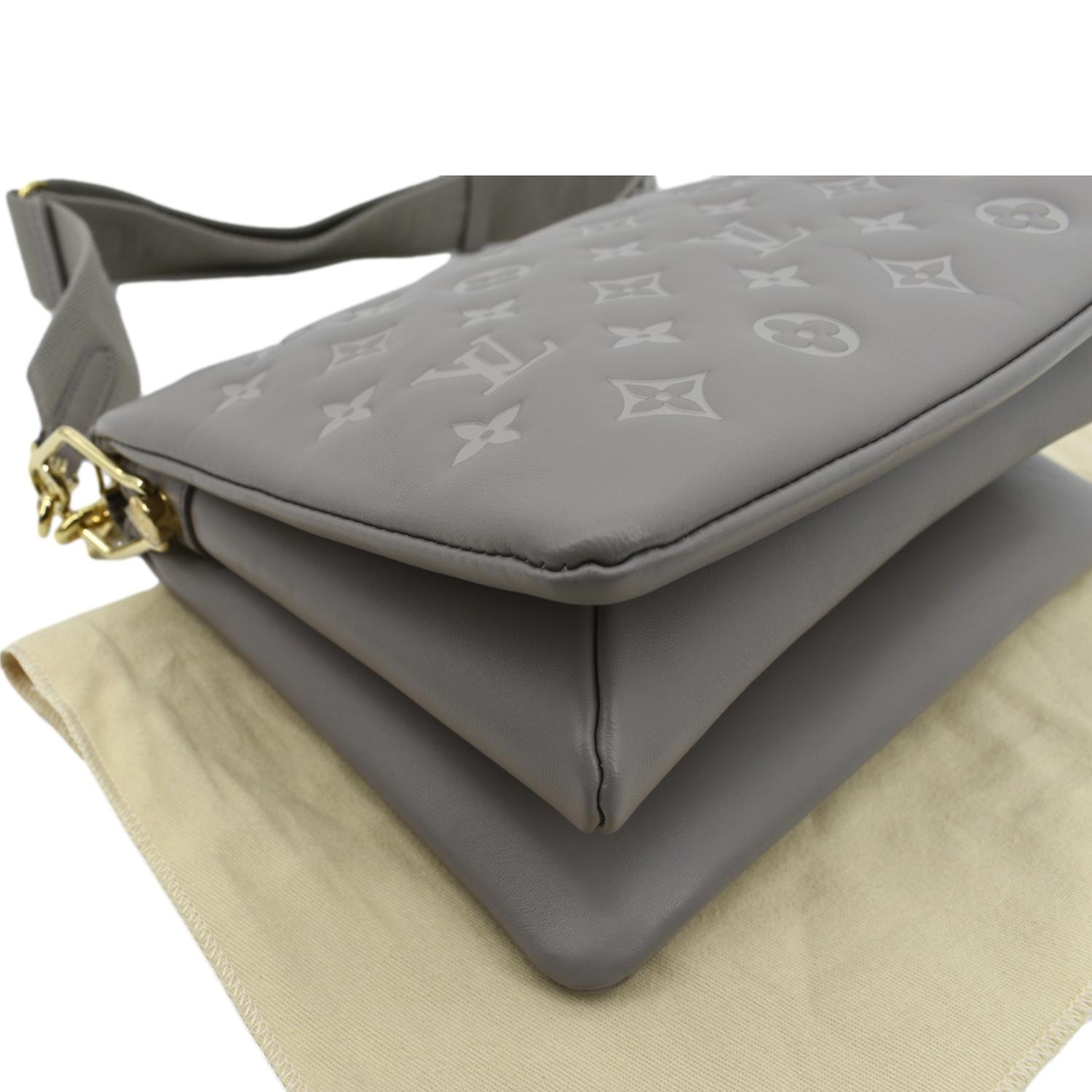 Louis Vuitton Coussin MM Handbag Embossed Puffed Sheepskin In Gray - Praise  To Heaven
