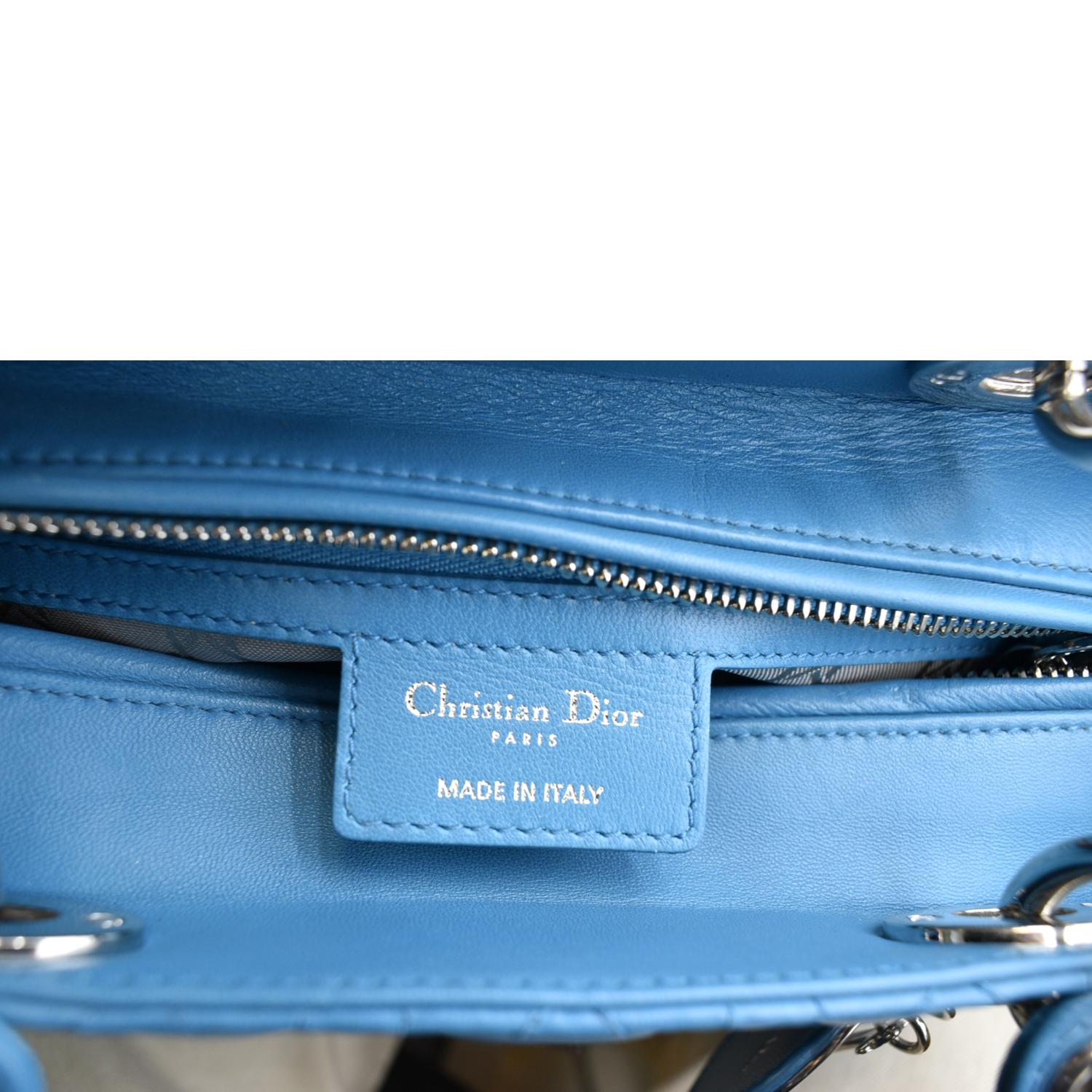 Christian Dior Lady Bag Micro Cannage Metallic Calfskin Medium - ShopStyle