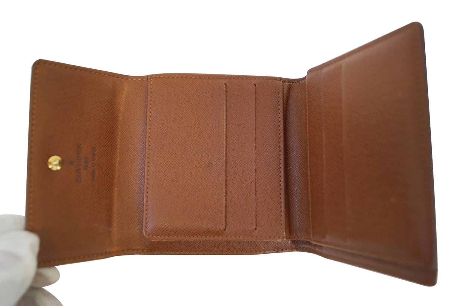 3ac2813] Auth Louis Vuitton Trifold Wallet Monogram Portefeuille Elise  M61654