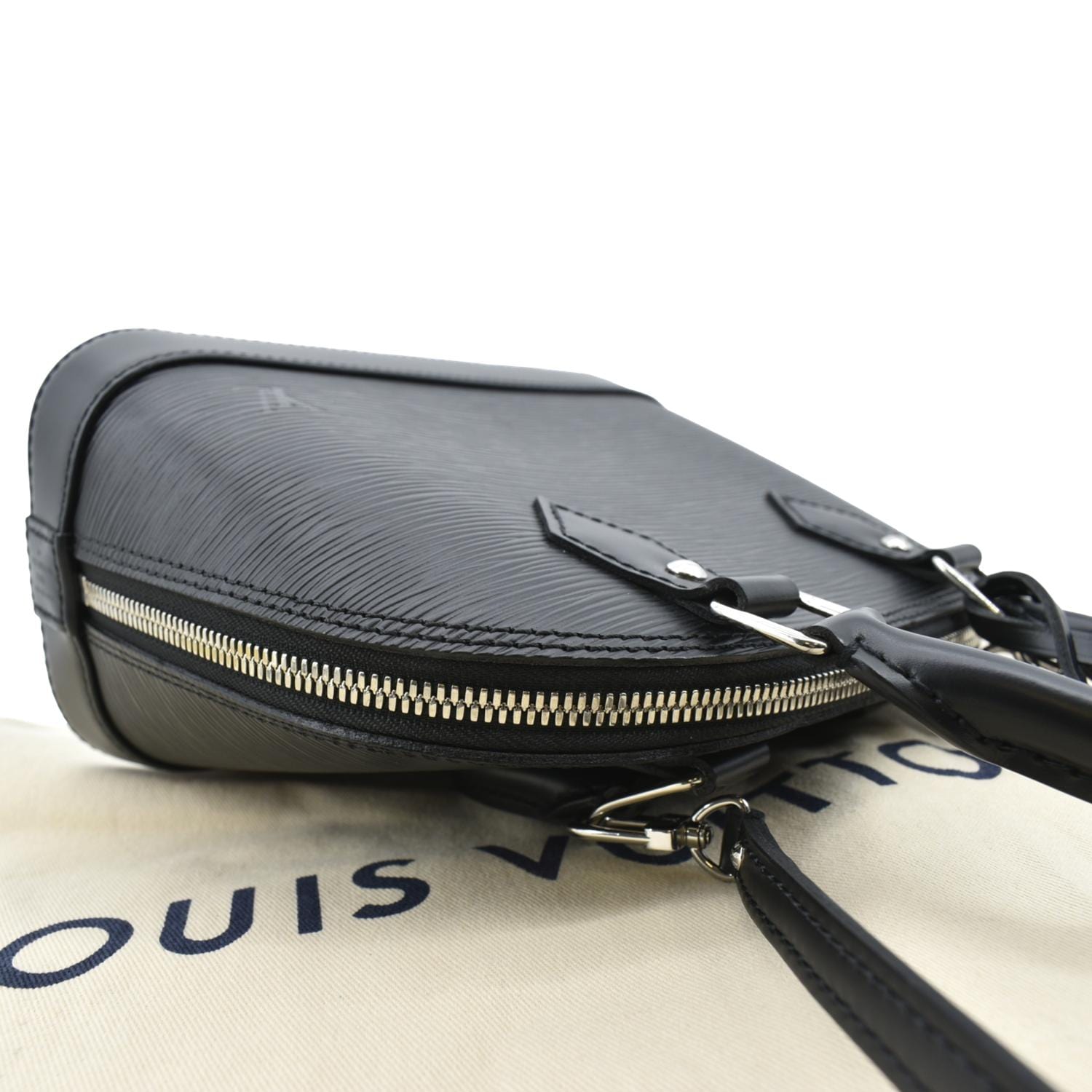 Louis Vuitton LV 2018 Blue Denim Epi Leather Mini Alma BB Crossbody Bag For  Sale at 1stDibs