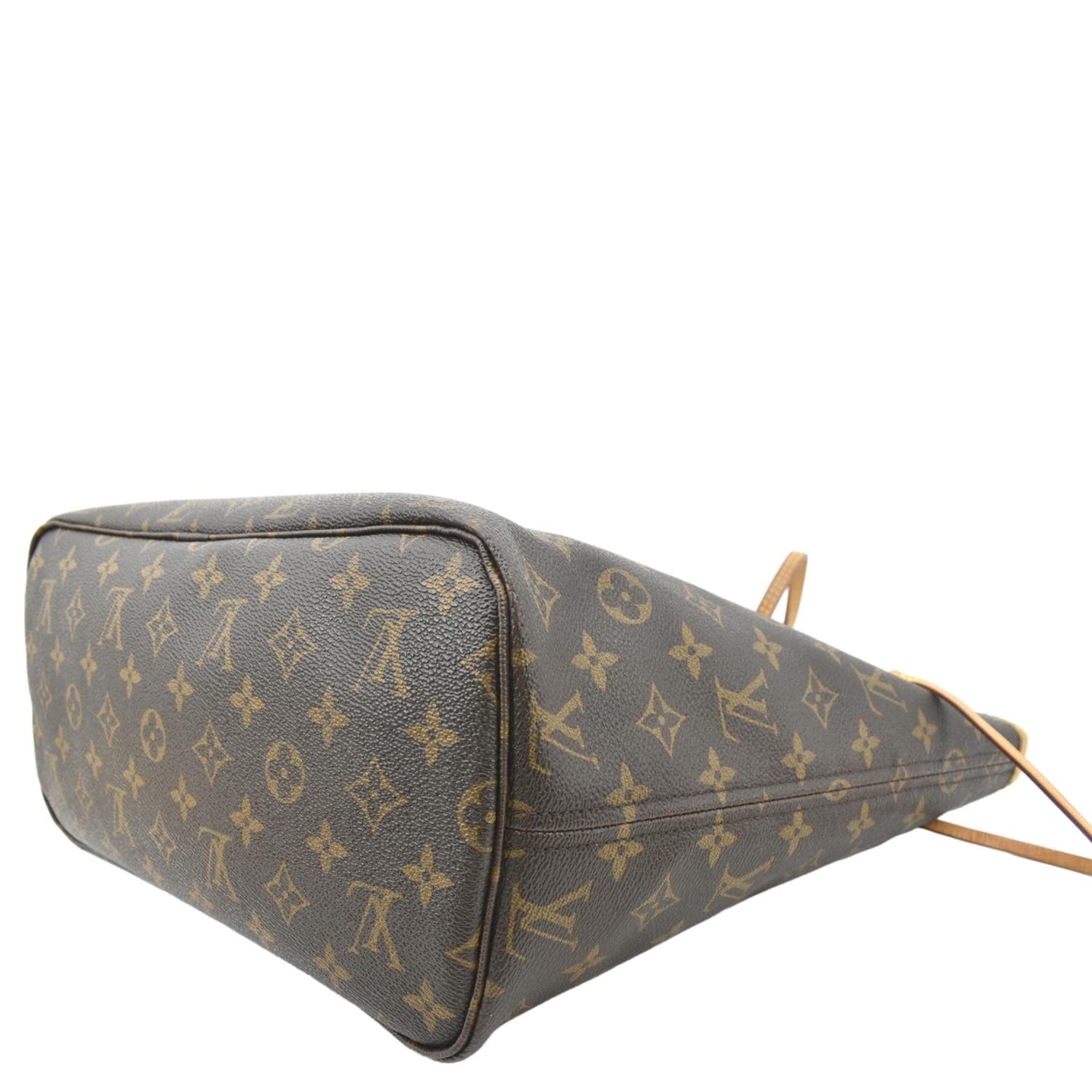 Neverfull cloth clutch bag Louis Vuitton Brown in Cloth - 32891699