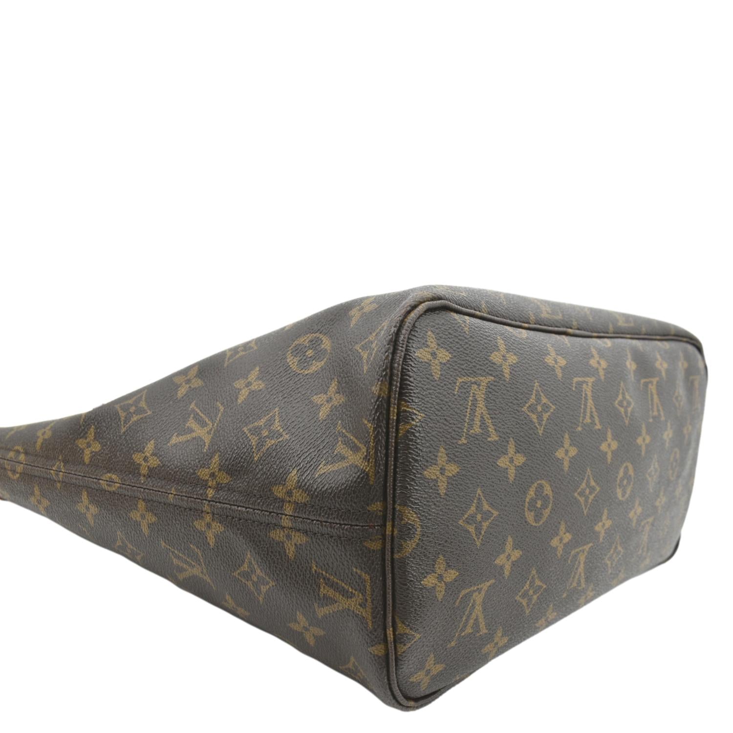 Neverfull cloth clutch bag Louis Vuitton Brown in Cloth - 38081226