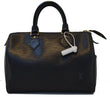 LOUIS VUITTON Black Epi Leather Speedy 25 Satchel HandBag Used