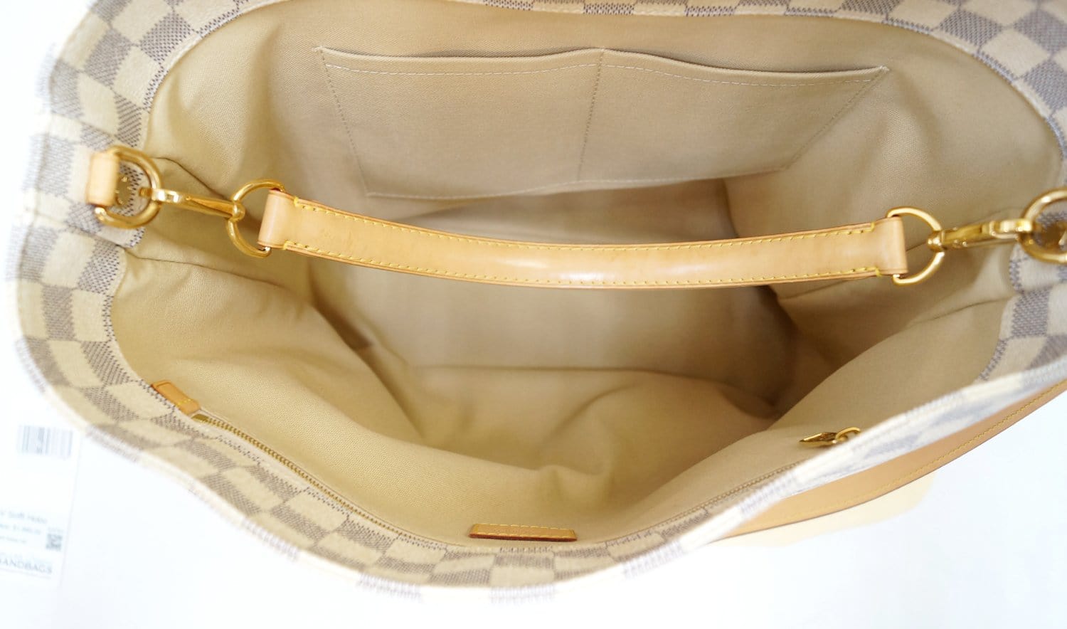 LOUIS VUITTON Soffi Damier Azur Canvas White Shoulder Handbag