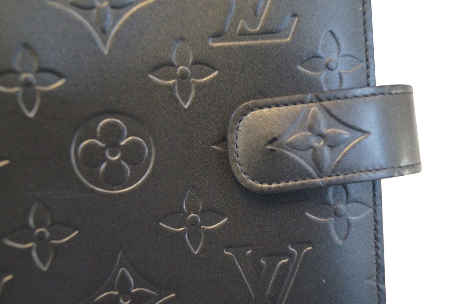 Louis Vuitton, Bags, Louis Vuitton Black Matte Agenda Ring Binder