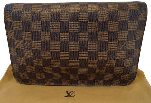 LOUIS VUITTON Damier Ebene Saint Louis Pochette Clutch Bag