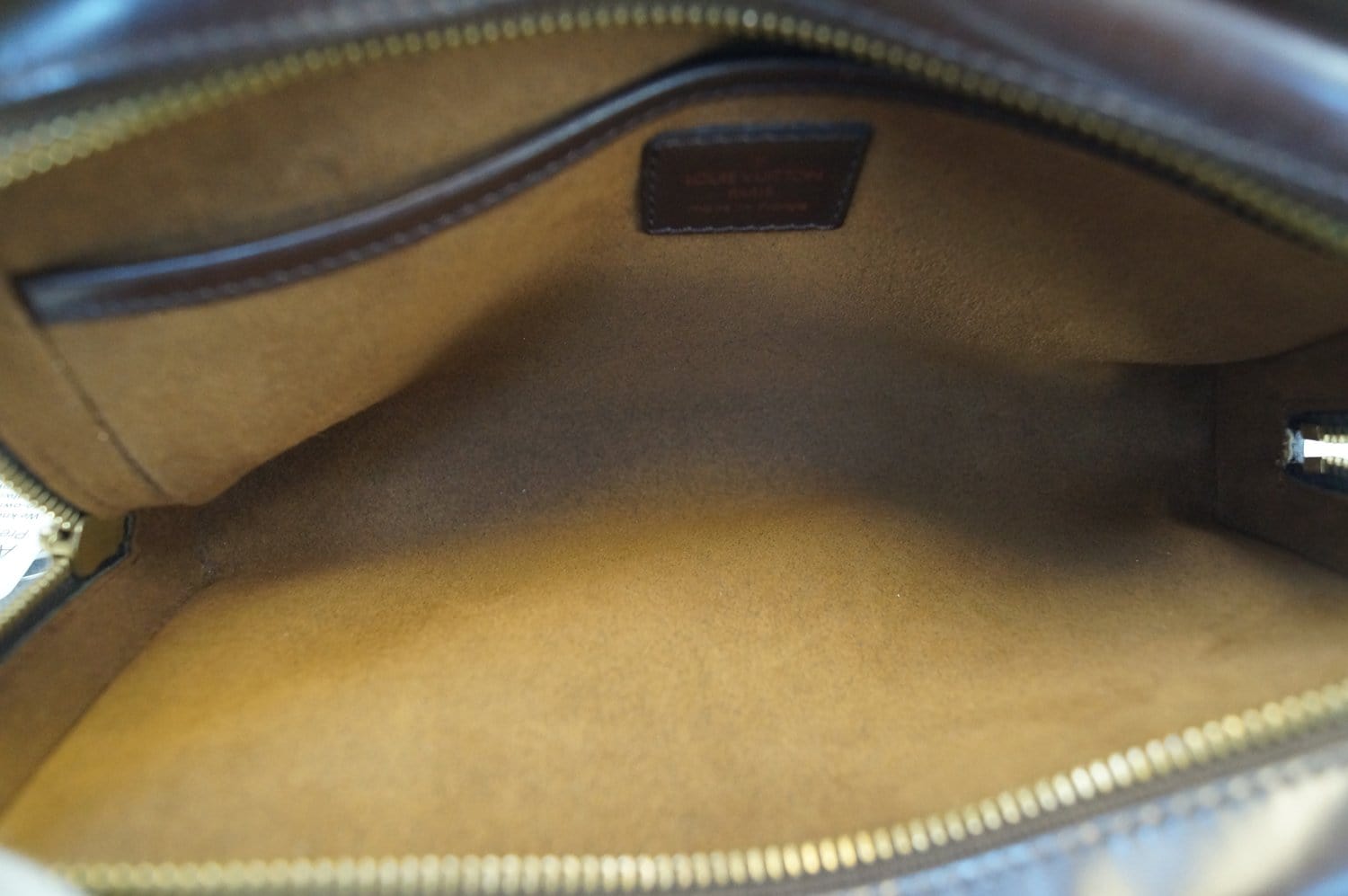 Authentic Louis Vuitton Saint Louis Damier Ebene Leather Clutch Bag Purse