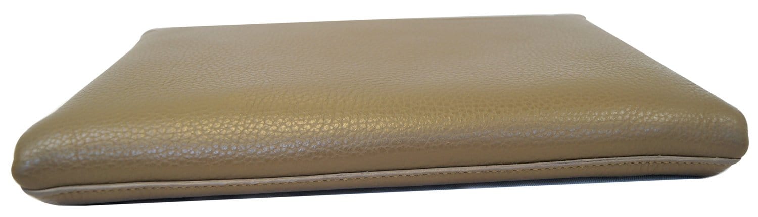 GIVENCHY Dark Brown Textured Leather Antigona Envelope Clutch