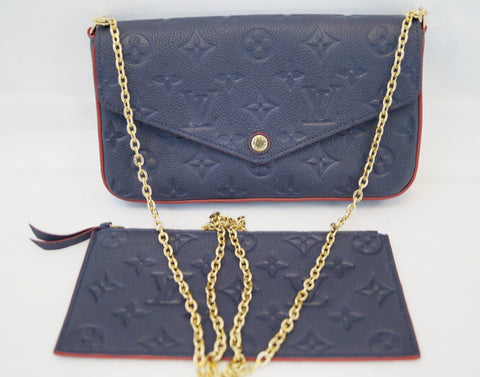 LOUIS VUITTON Empreinte Leather Feilcie Chain Pochette Clutch