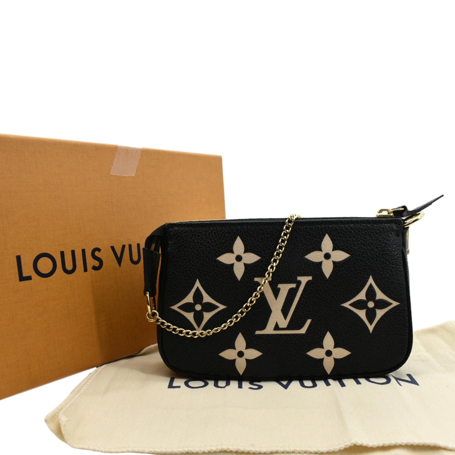 Louis Vuitton Mini Pochette Accessories Bicolor Monogram Empreinte