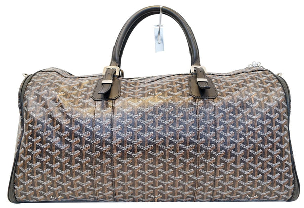 GOYARD Black Canvas Chevron Croisiere 50 Travel Bag