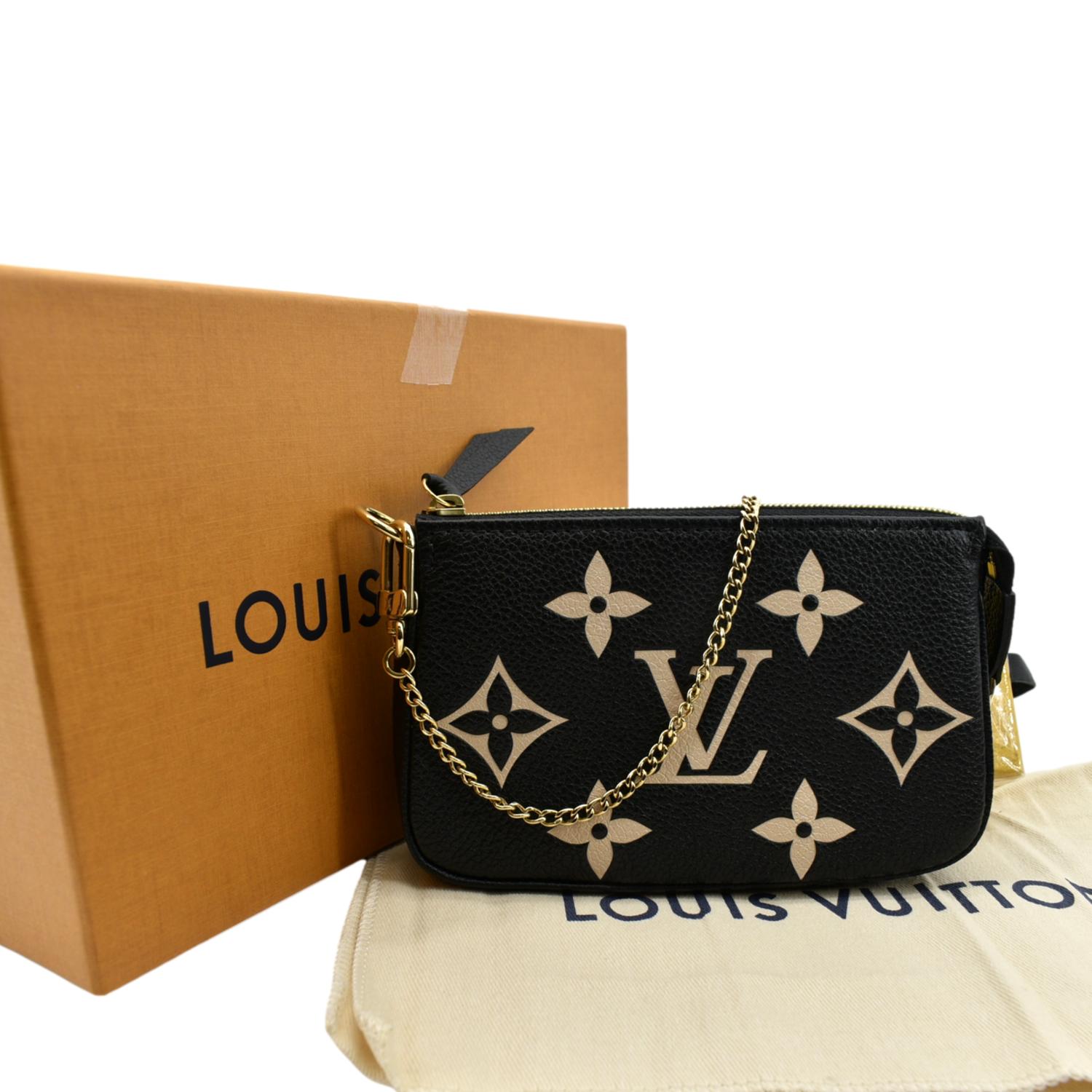 Louis Vuitton Black And Beige Giant Monogram Empreinte Pochette