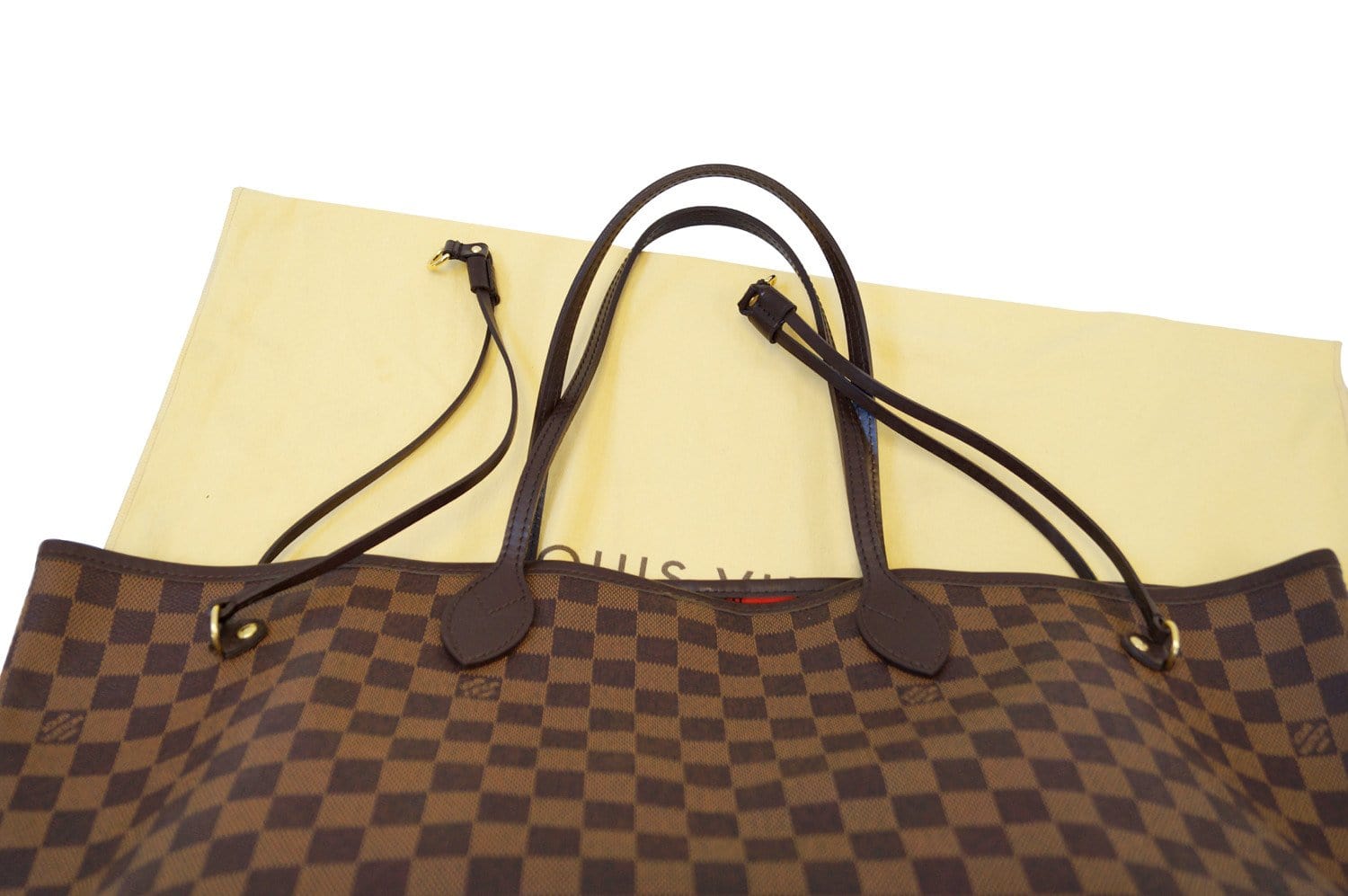 Louis Vuitton Large Damier Ebene Neverfull GM Tote bag Leather ref