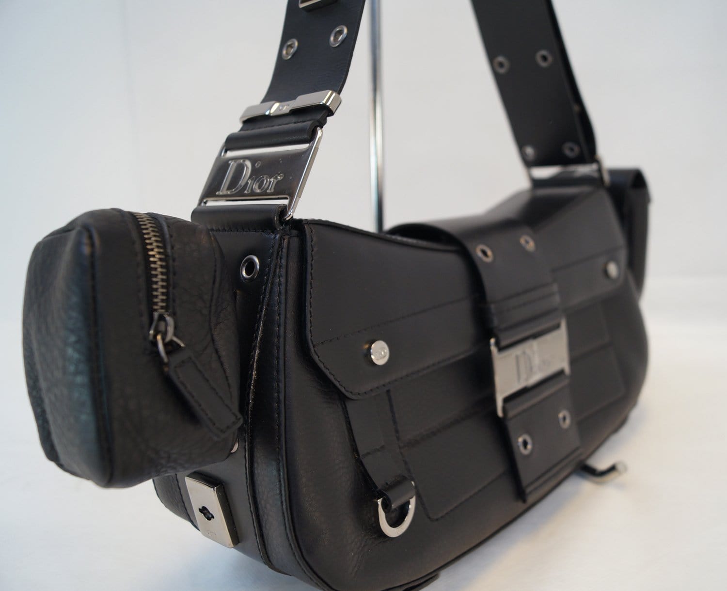Dior - Authenticated Columbus Handbag - Cloth Black for Women, Good Condition