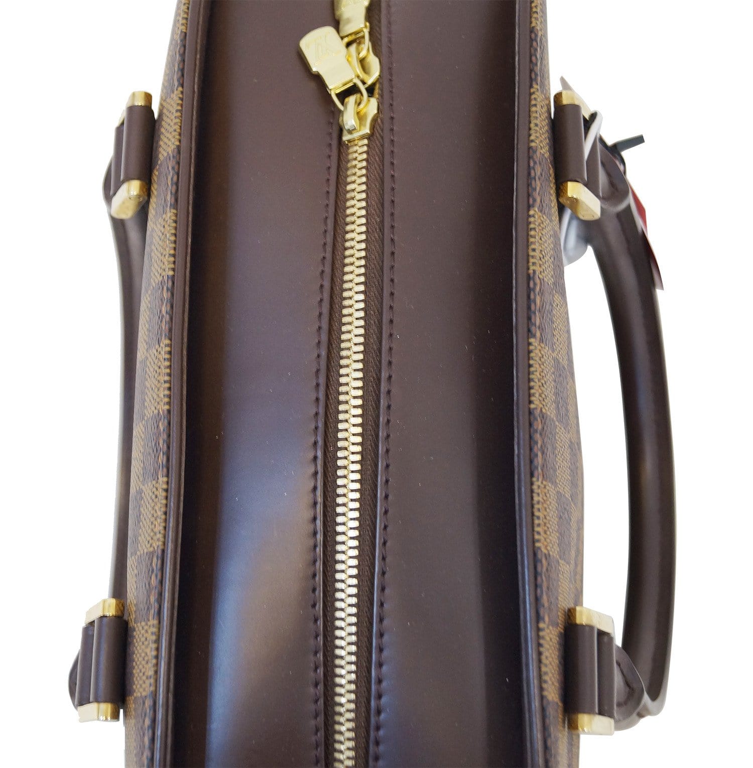 Unisex Pre-Owned Authenticated Louis Vuitton Damier Ebene Sarria Horizontal  Canvas Brown Handbag Top HandleBag