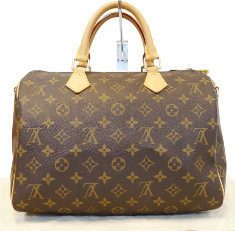 LOUIS VUITTON Monogram Canvas Speedy 30 Bandouliere Satchel Bag 