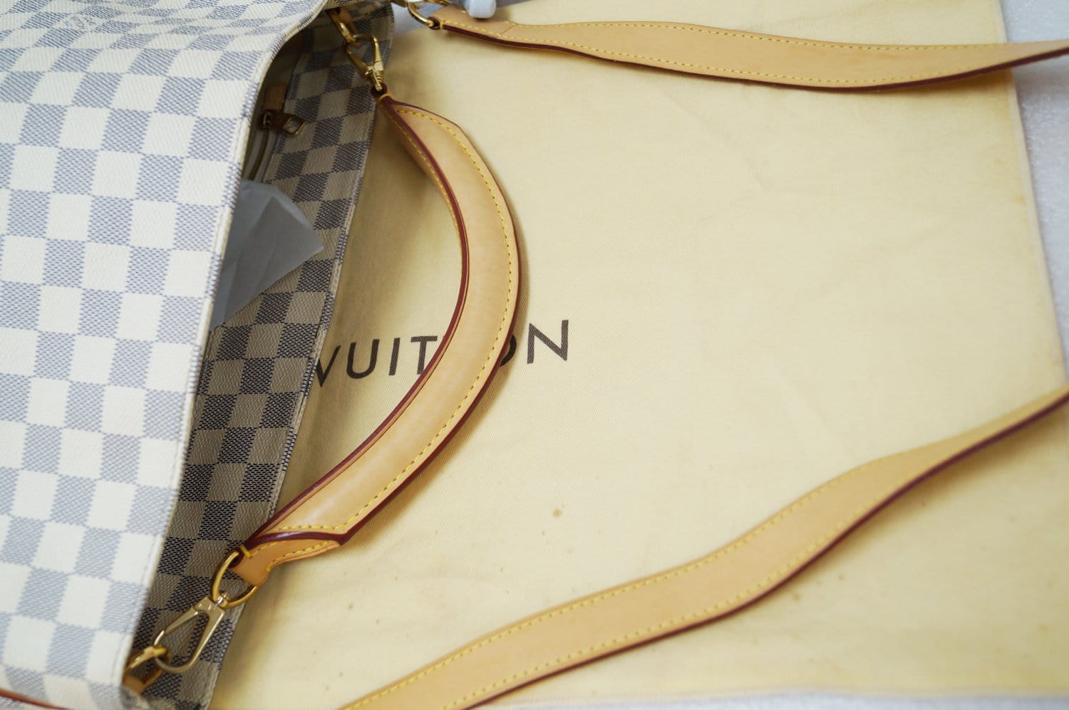 Louis Vuitton Damier Azur Canvas Soffi Bag - Yoogi's Closet