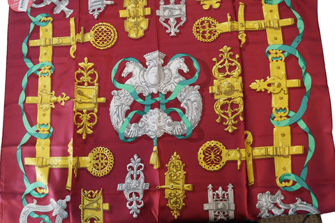 Hermes Red Silk Scarf - Sale