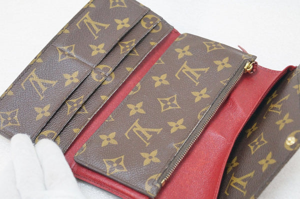 LOUIS VUITTON Monogram Canvas Sarah Wallet with Coin Purse