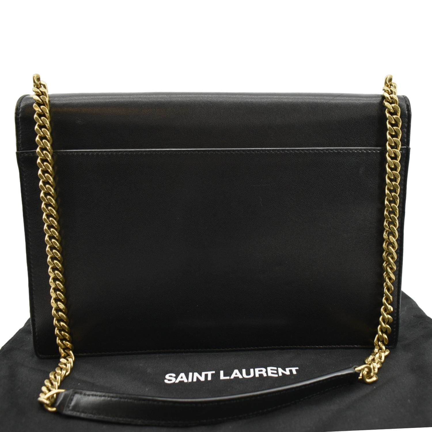 Saint Laurent Soft Kate Medium Reversible Ysl Monogram Crossbody Bag In  Black