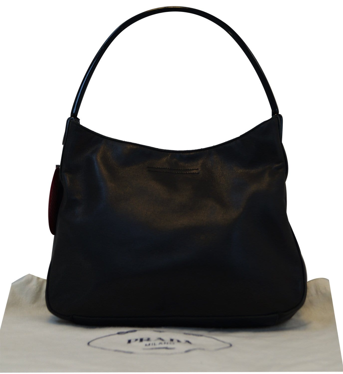 Prada Vintage - Leather Hobo Bag - Black - Leather Handbag