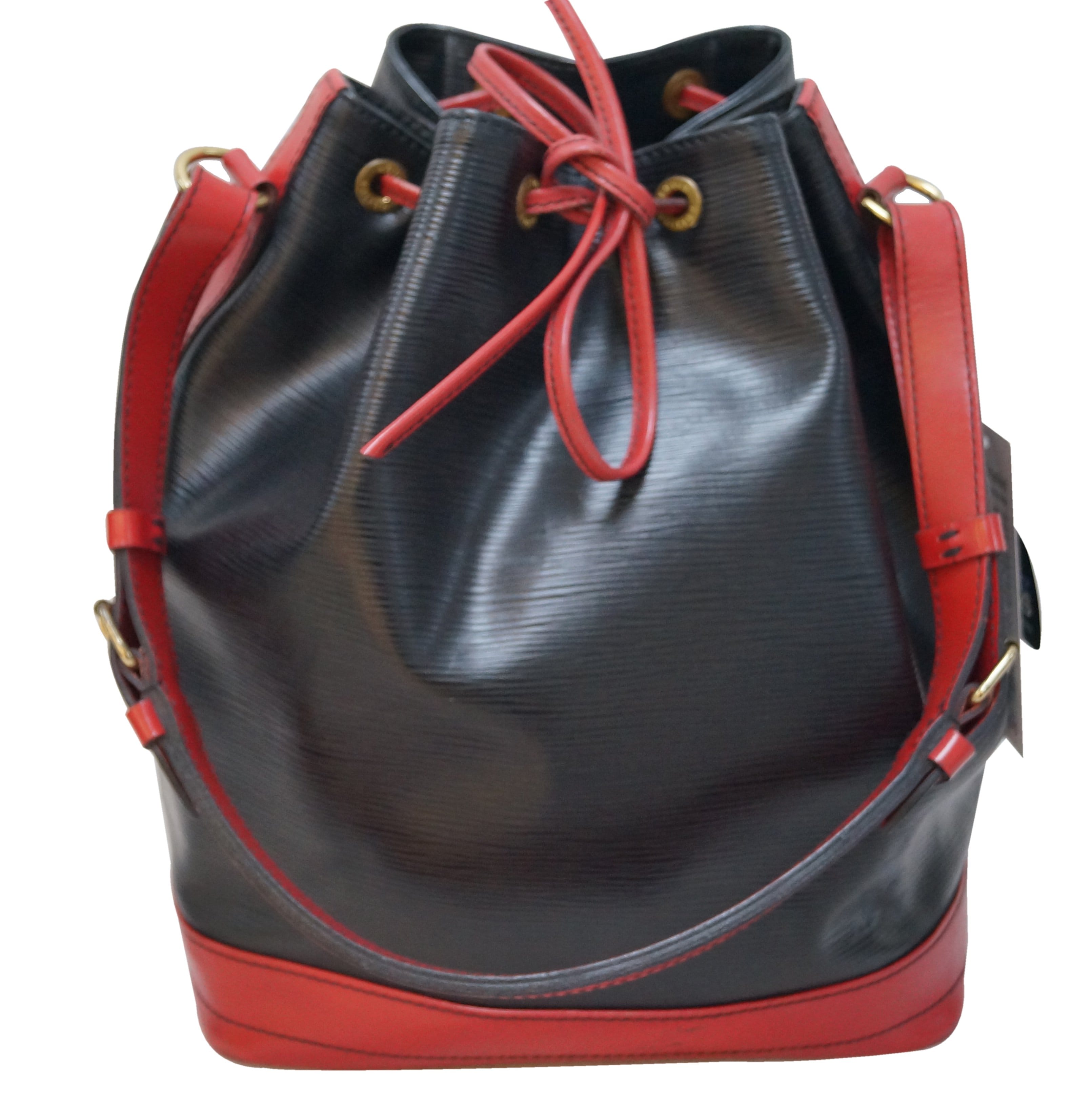 Sold at Auction: Louis Vuitton, LOUIS VUITTON NOE BLACK/RED EPI