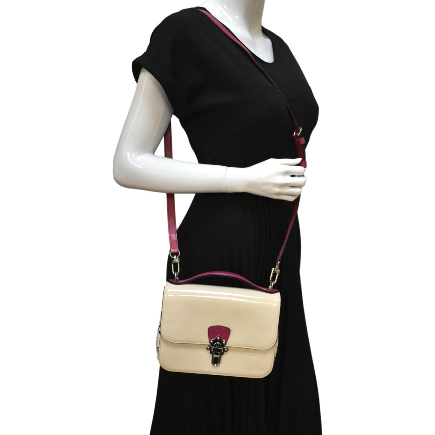 Cherrywood patent leather handbag