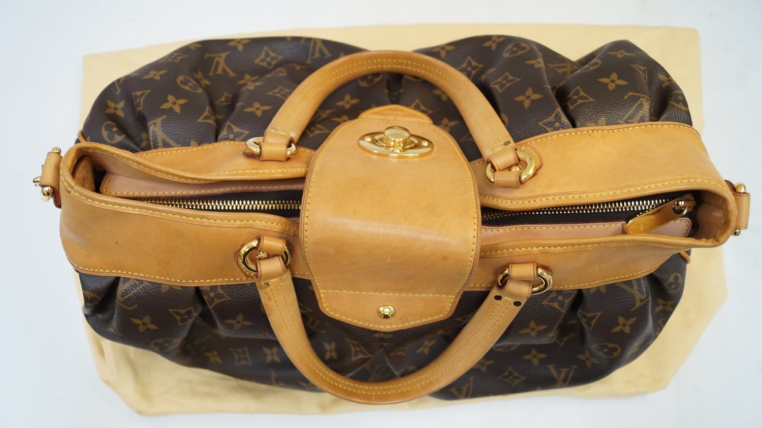 Boetie leather handbag Louis Vuitton Brown in Leather - 25369338