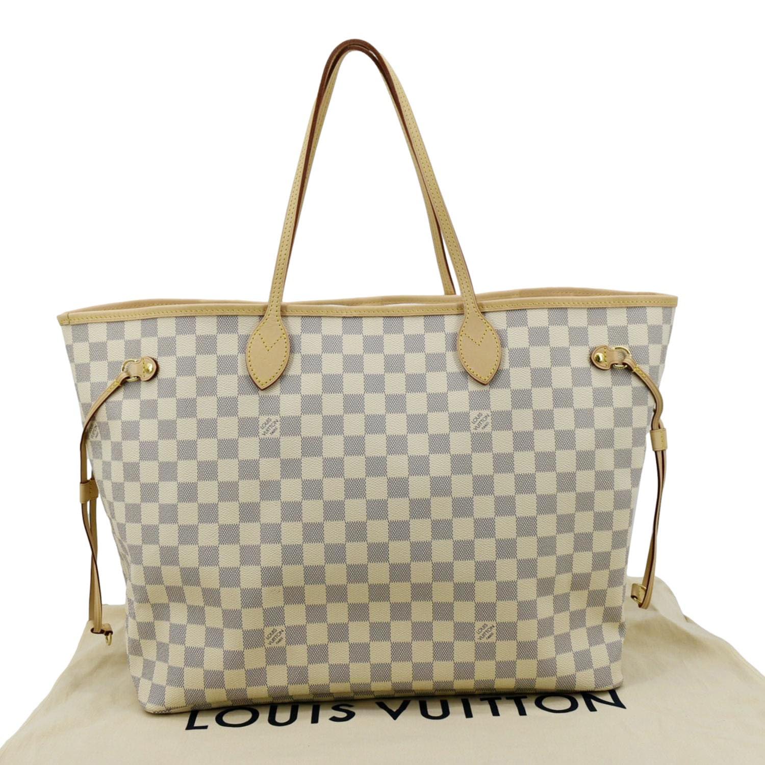Louis Vuitton Damier Azur Neverfull Bag GM White