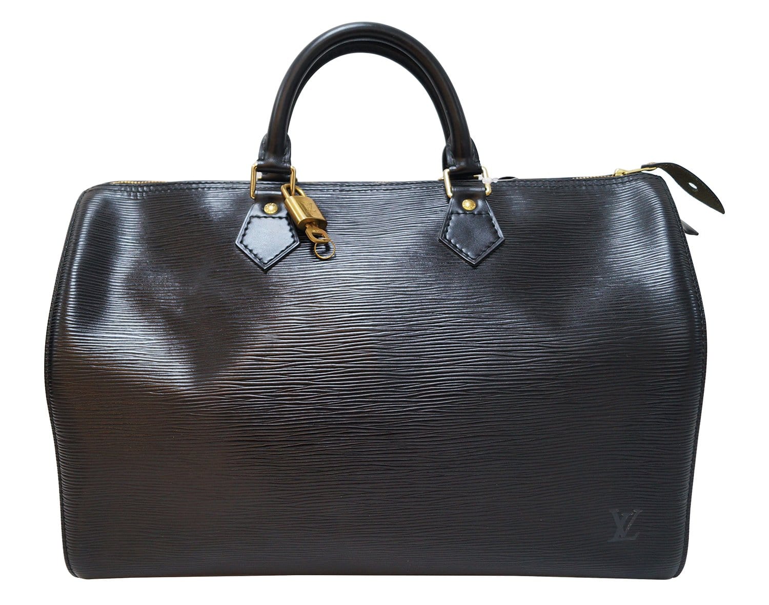 Louis Vuitton Black Epi Leather Speedy 35 Bag at 1stDibs