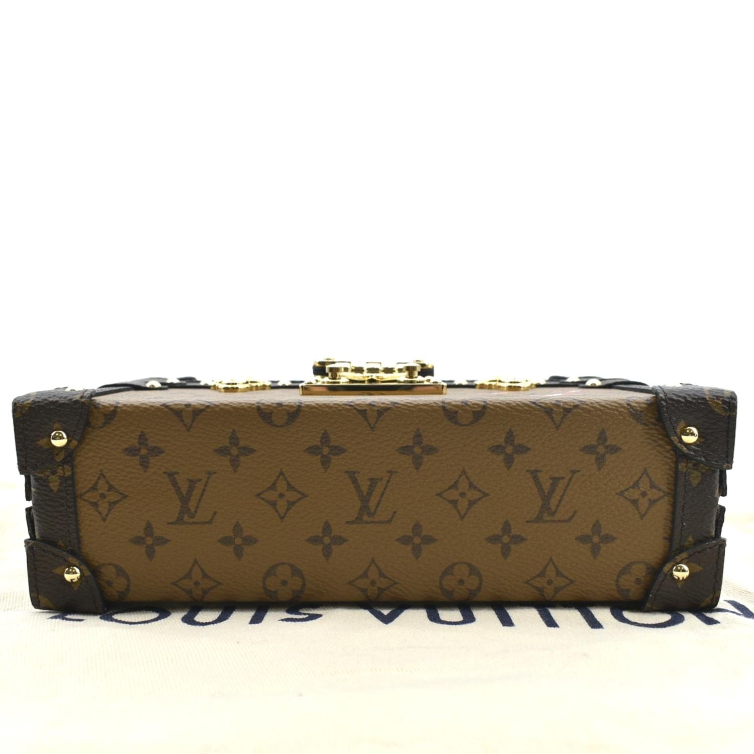 Louis Vuitton Petite Malle Handbag Limited Edition Calfskin and Monogram  Canvas at 1stDibs