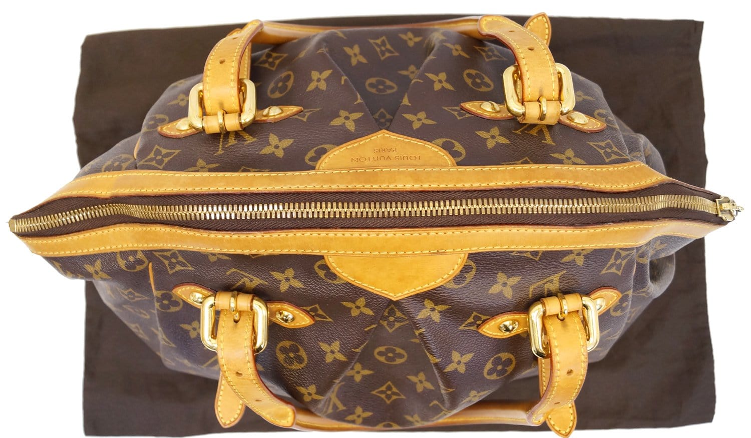 Louis Vuitton Monogram Canvas GM Leather Tote Tivoli Shoulder Bag LV-0602N-0016