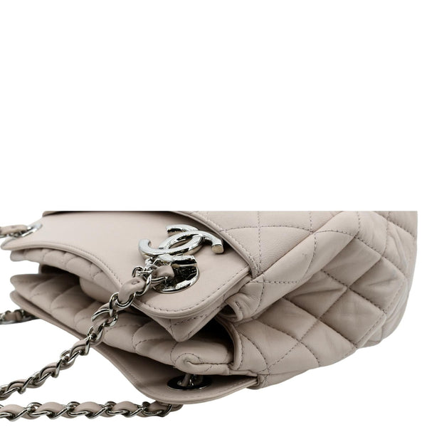CHANEL CC Quilted Lambskin Leather Shopping Tote Bag Light Pink