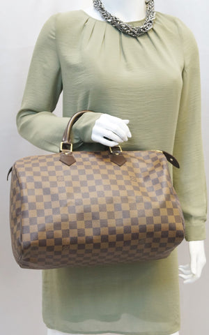 LOUIS VUITTON Speedy 35 Damier Ebene Satchel Bag