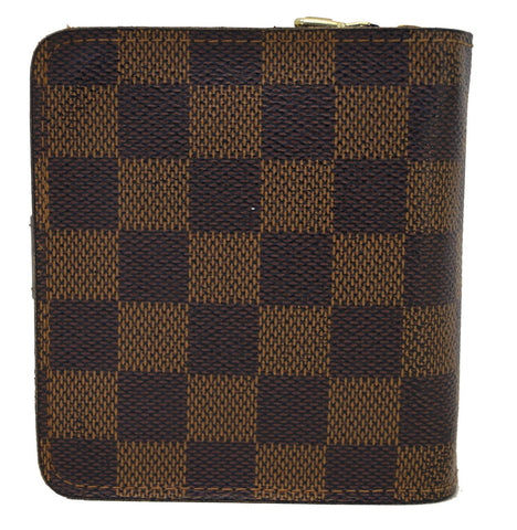 LOUIS VUITTON Damier Canvas leather Compact Zip Wallet