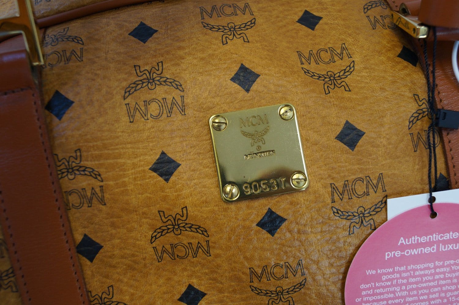 MCM Pre-Owned Cognac Visetos Leather Shoulder Bag