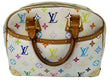 LOUIS VUITTON White Monogram Multicolor Trouville Satchel Bag 