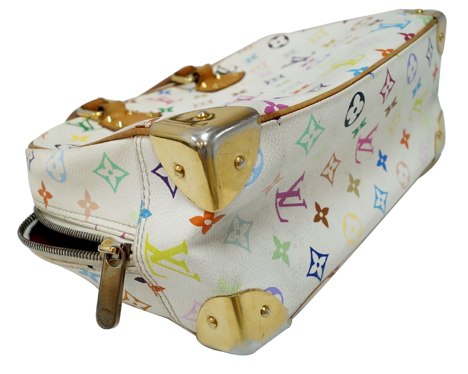 Louis Vuitton White Monogram Multicolore Trouville Bag For Sale at 1stDibs