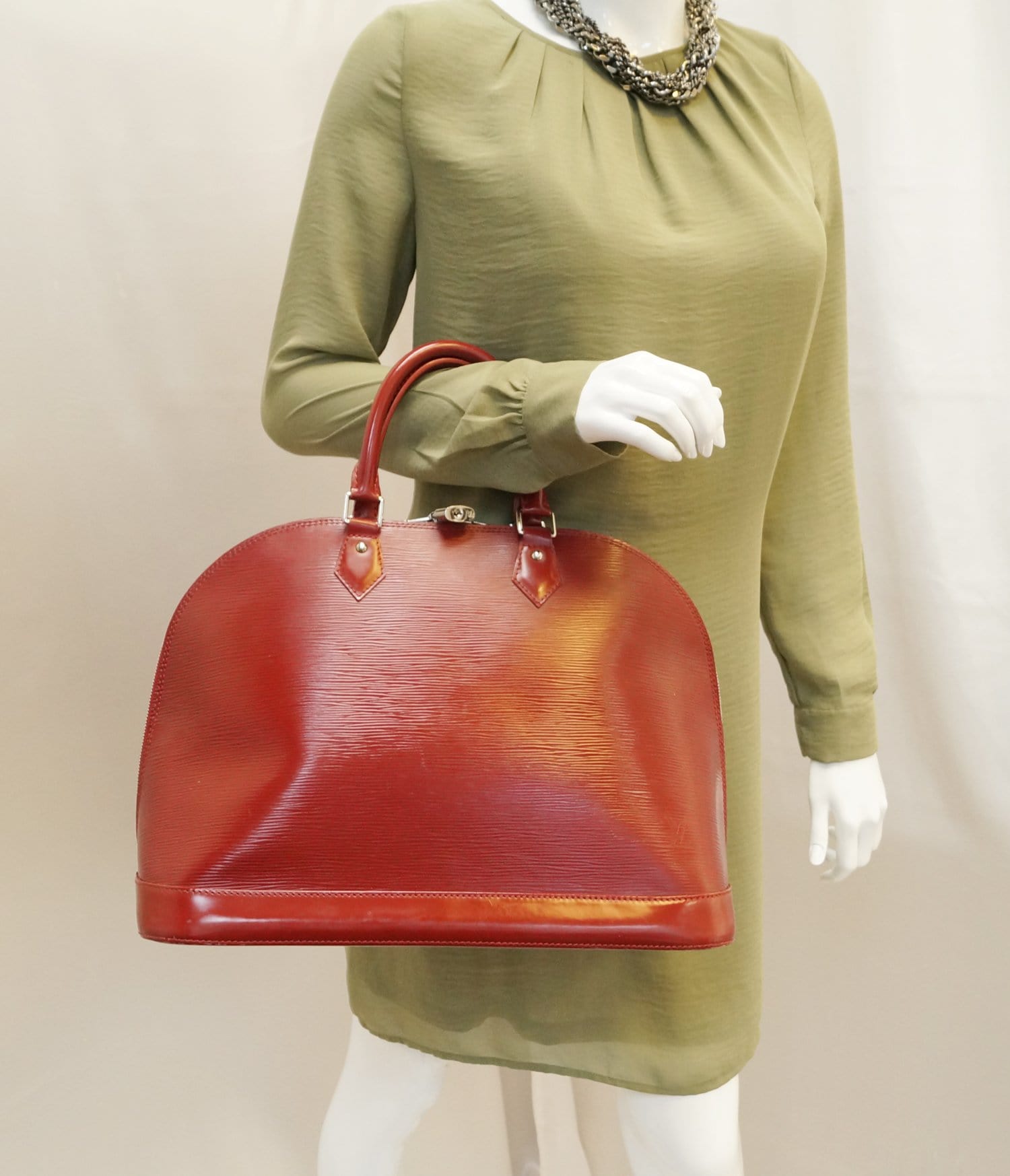 Louis Vuitton Fuchsia Epi Leather Alma Gm Bag