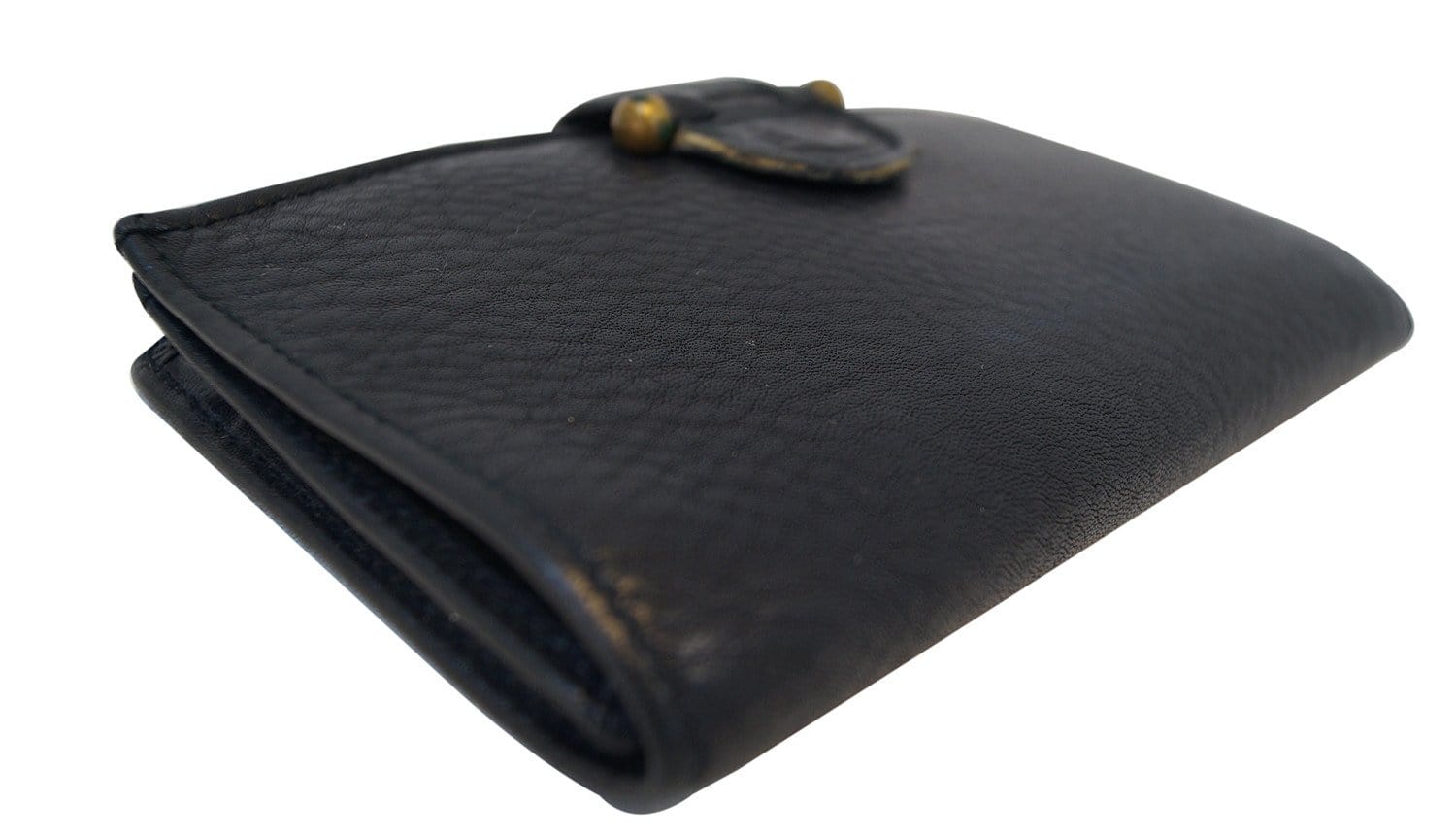 FOSSIL BLACK AND BROWN TRI-FOLD WALLET at Tony's Tuxes in Paris