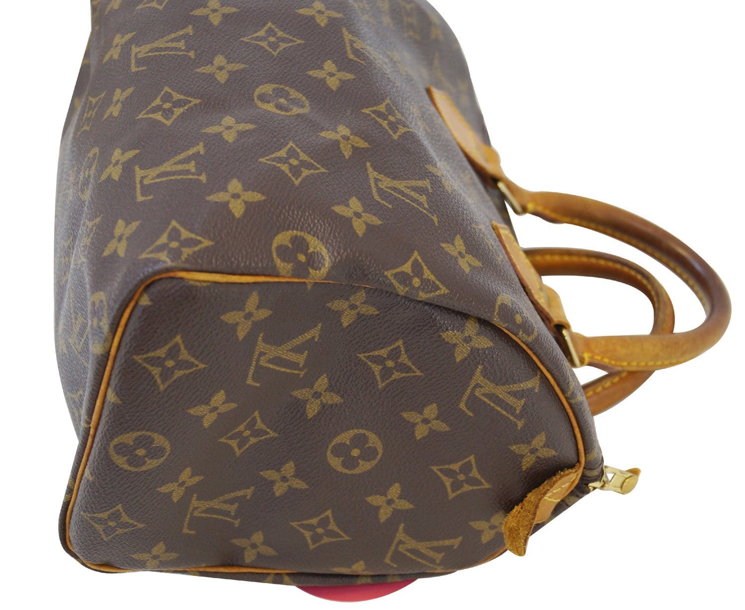 Louis Vuitton Monogram LV SPEEDY 25 Handbag Browns Canvas Bag - FAIR to  GOOD