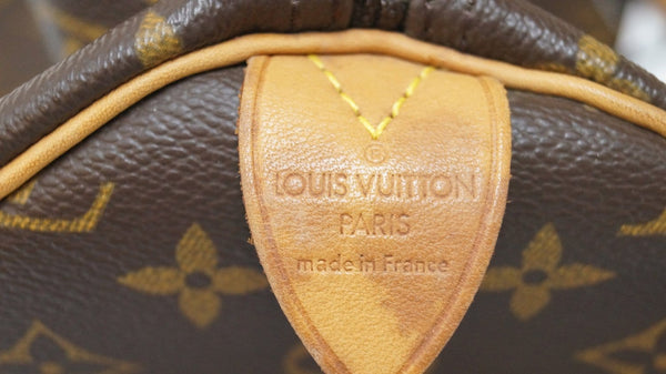 LOUIS VUITTON Monogram Canvas Speedy 35 Satchel Brown Bag