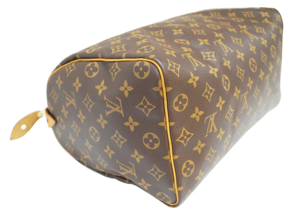 LOUIS VUITTON Monogram Canvas Speedy 35 Satchel Brown Bag