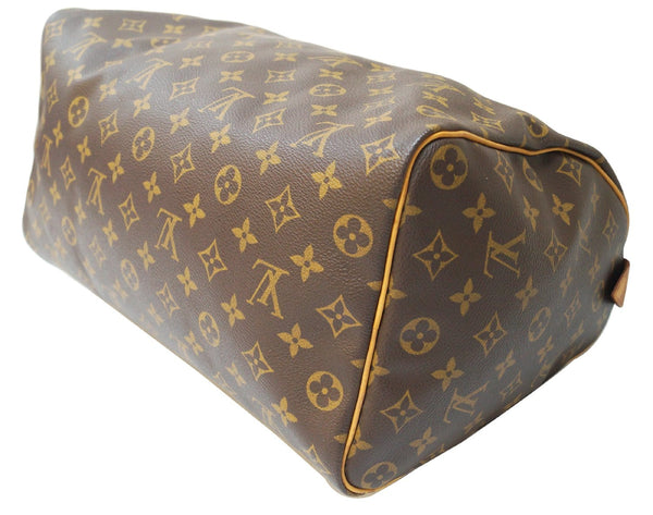 LOUIS VUITTON Monogram Canvas Speedy 35 Satchel Brown Bag