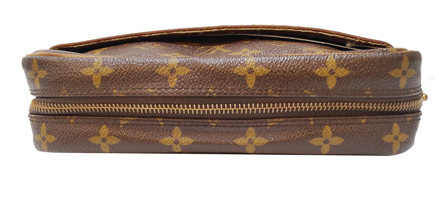 Louis Vuitton Brown Monogram Compiegne 28 Clutch Bag with monogram canvas  For Sale at 1stDibs