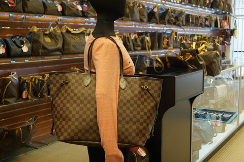 LOUIS VUITTON Damier Ebene Neverfull GM Brown Tote Bag